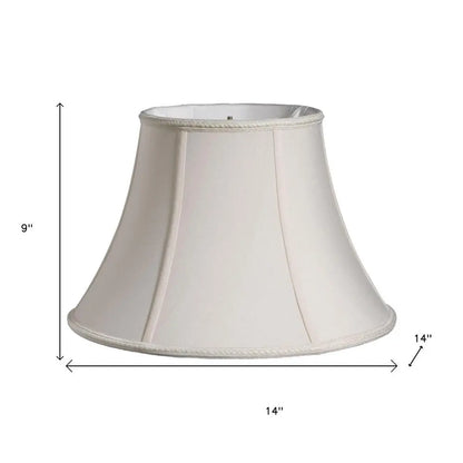 Cream Shantung Silk Bell Lamp Shade HomeRoots