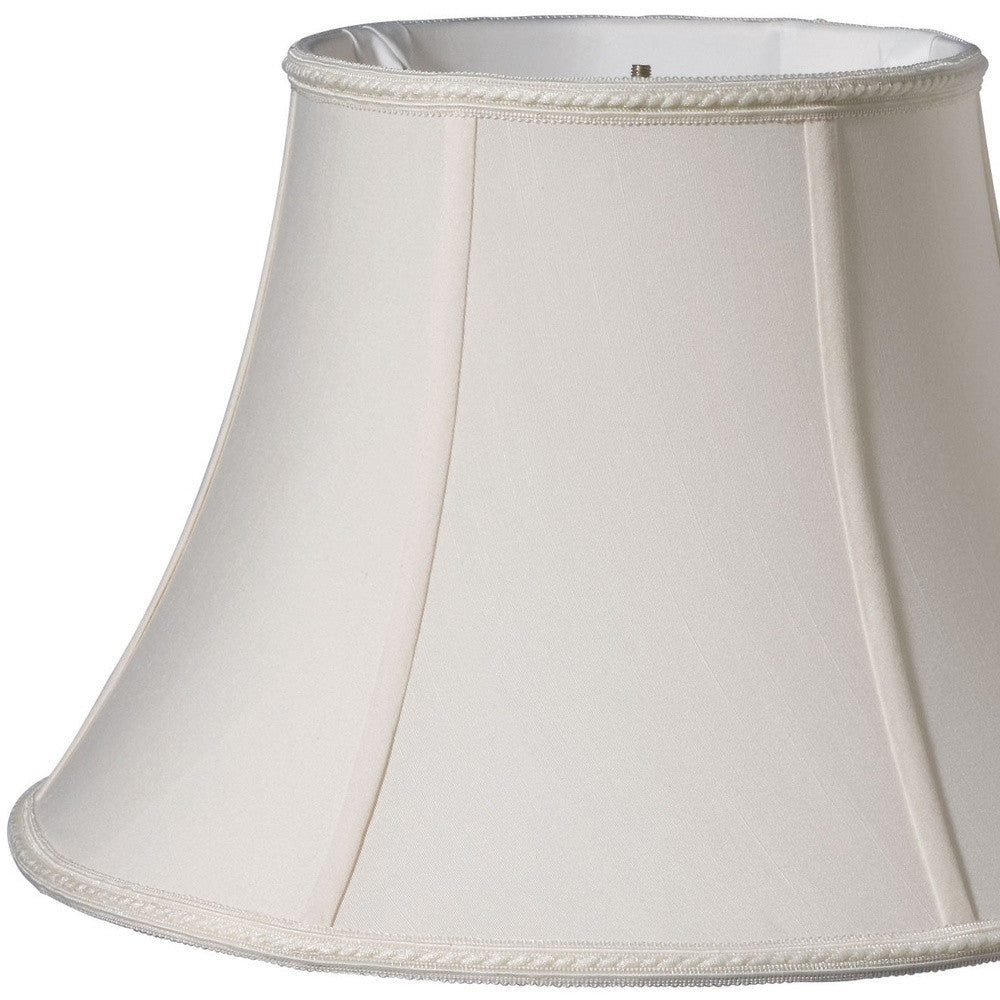 14" Cream Slanted Bell Shantung Lampshade