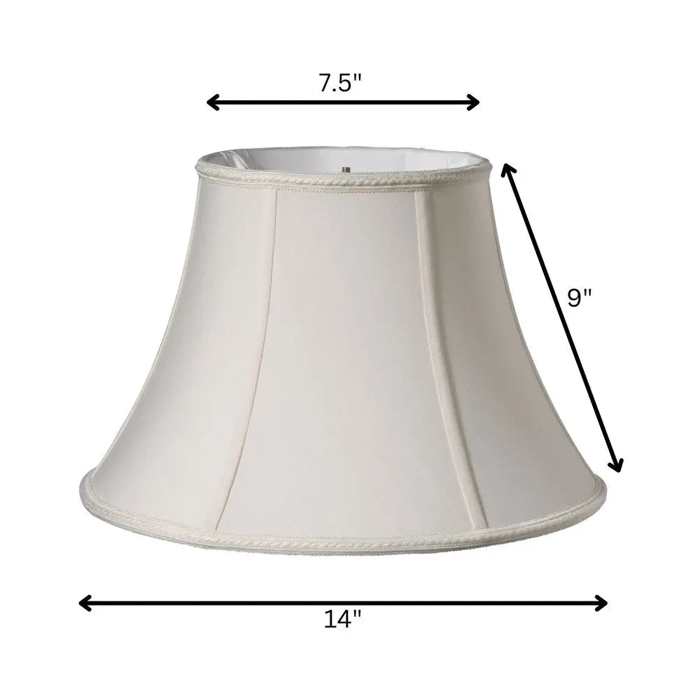 Cream Shantung Silk Bell Lamp Shade HomeRoots