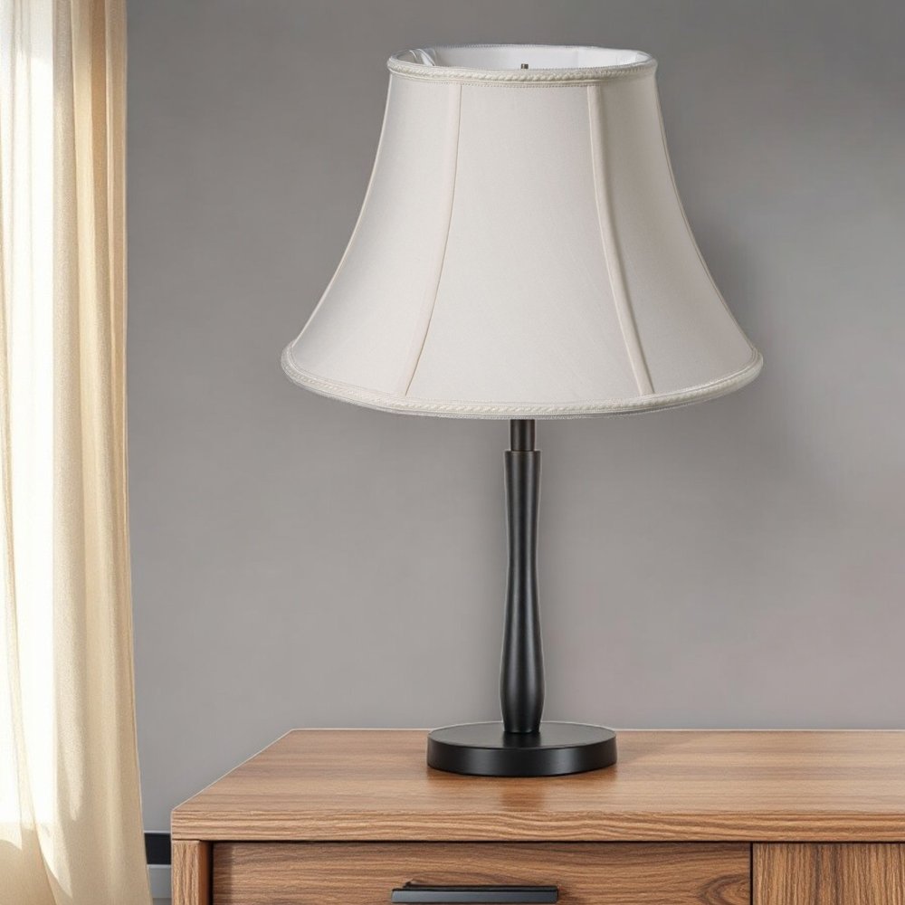 Cream Shantung Silk Bell Lamp Shade HomeRoots
