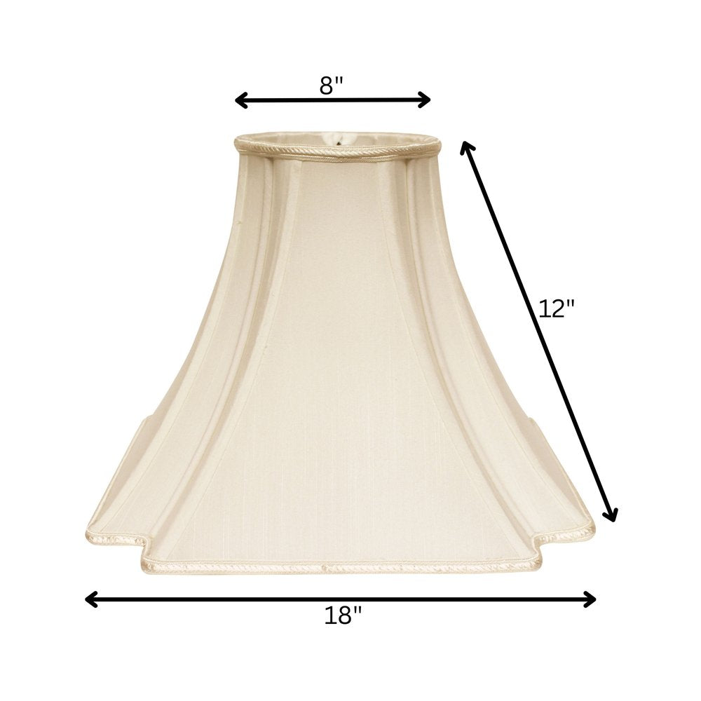 Ivory Shantung Silk Square Lamp Shade HomeRoots