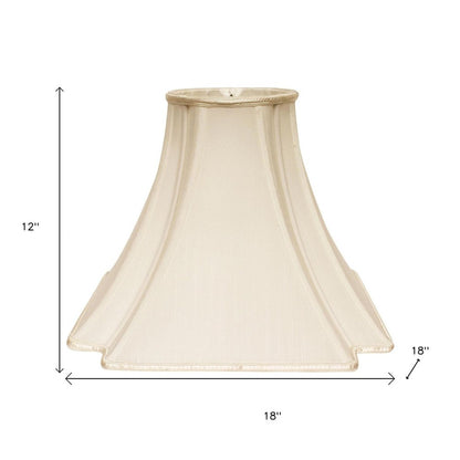 Ivory Shantung Silk Square Lamp Shade HomeRoots