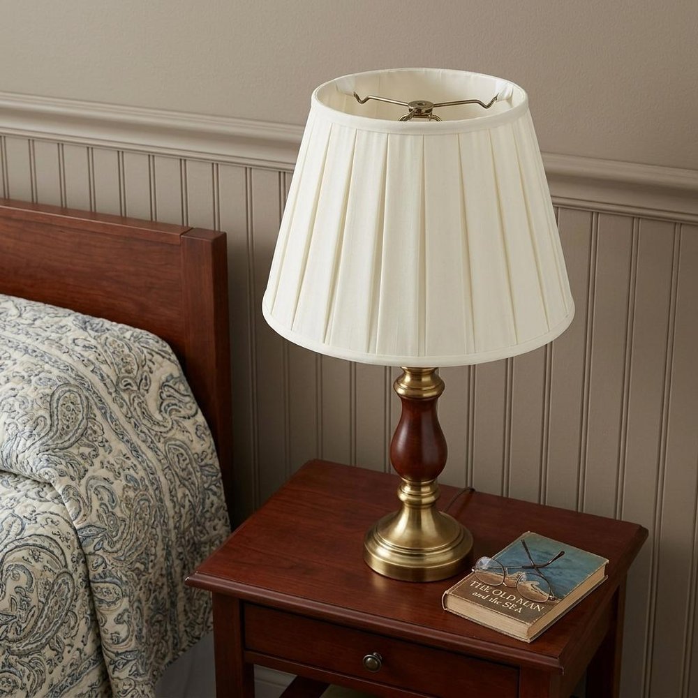Ivory Shantung Silk Empire Lamp Shade — view 5