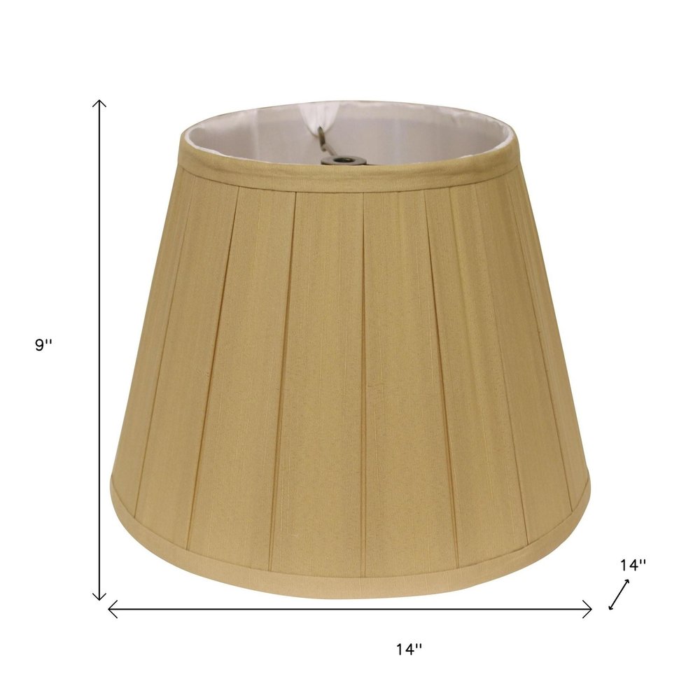 Camel Shantung Silk Empire Lamp Shade — view 3