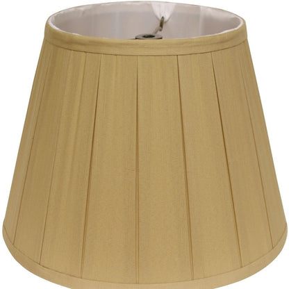 14" Primrose Slanted Crimped Box Shantung Lampshade