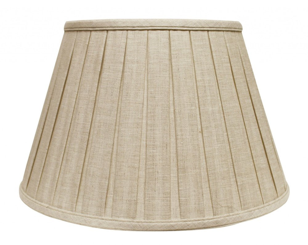 Cream Linen Pleated Empire Lamp shade HomeRoots