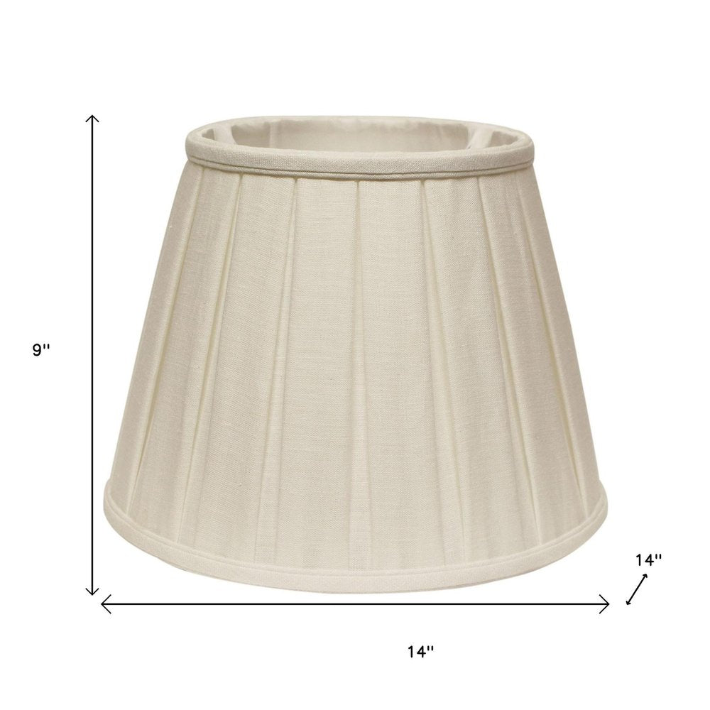 White Linen Pleated Empire Lamp Shade HomeRoots