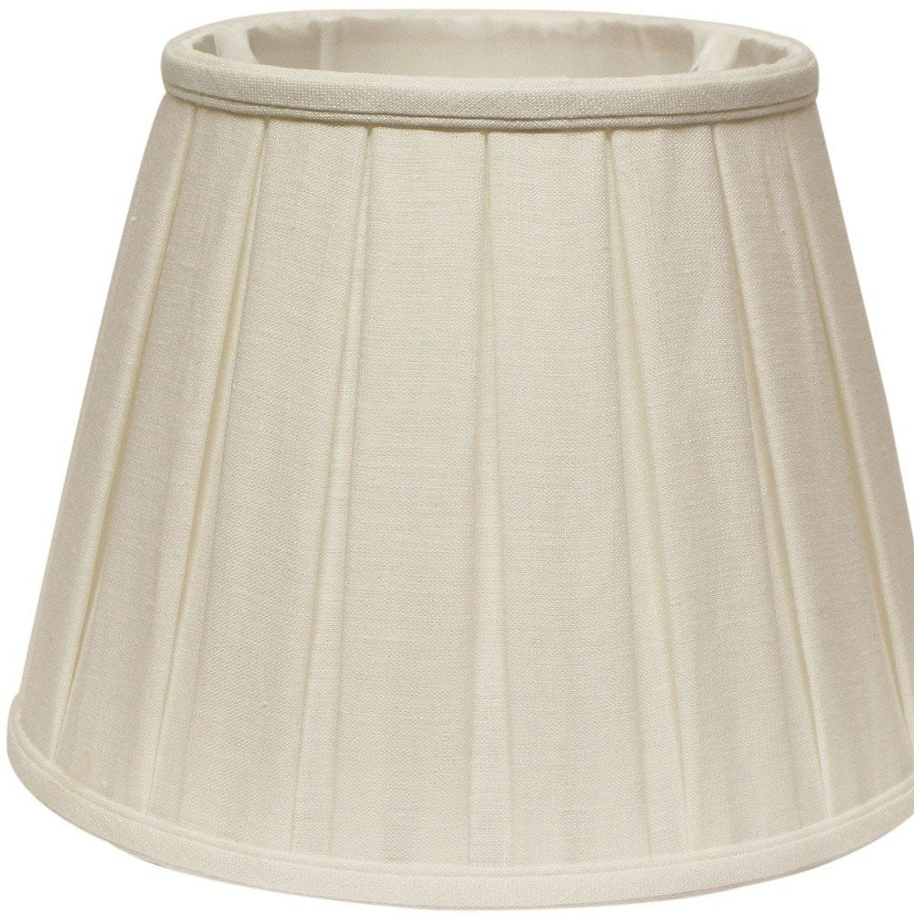 White Linen Pleated Empire Lamp Shade HomeRoots