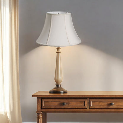 Cream Shantung Silk Bell Lamp Shade HomeRoots