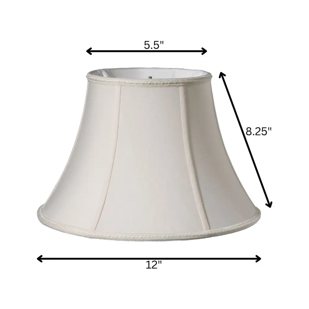 Cream Shantung Silk Oval Lamp Shade HomeRoots