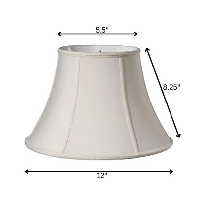 Cream Shantung Silk Oval Lamp Shade HomeRoots