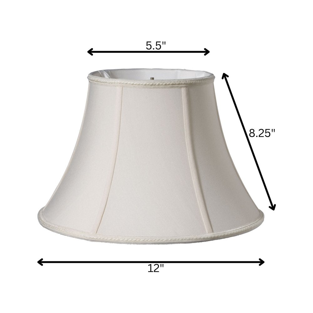 Cream Shantung Silk Oval Lamp Shade HomeRoots