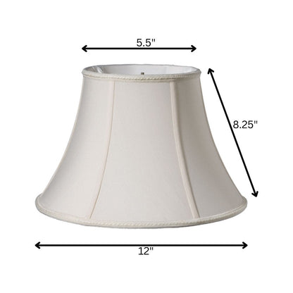 Cream Shantung Silk Oval Lamp Shade HomeRoots