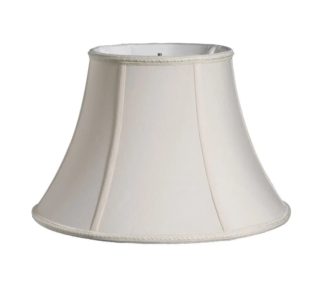 Cream Shantung Silk Oval Lamp Shade HomeRoots