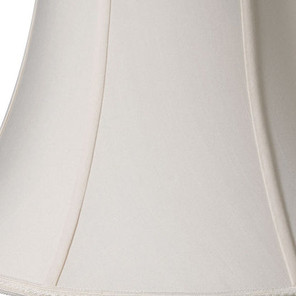 12" Cream Slanted Oval  Shantung Lampshade