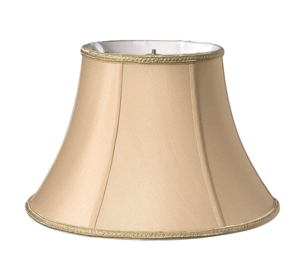 Gold Shantung Silk Oval Lamp Shade HomeRoots
