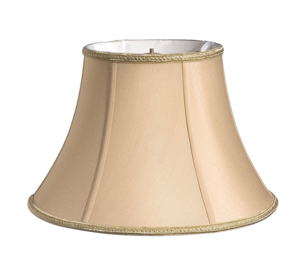 Gold Shantung Silk Oval Lamp Shade HomeRoots