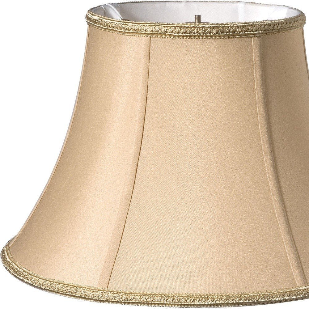 Gold Shantung Silk Oval Lamp Shade HomeRoots