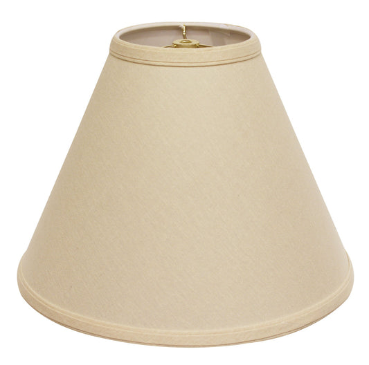 15" Parchment Biege Deep Cone Slanted Linen Lampshade