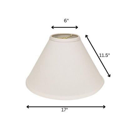White No Slub Innsbruck Cone Lamp Shade HomeRoots