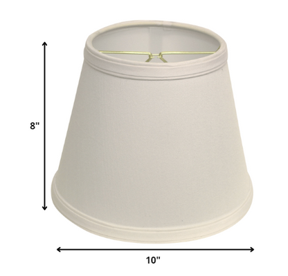 10" White Empire Hardback Slanted No Slub Lampshade