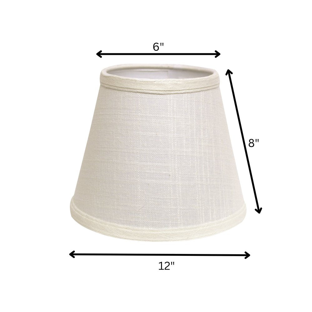 White Linen Empire Lamp Shade HomeRoots
