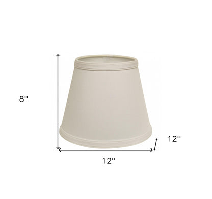 12" White Empire Hardback Slanted No Slub Lampshade