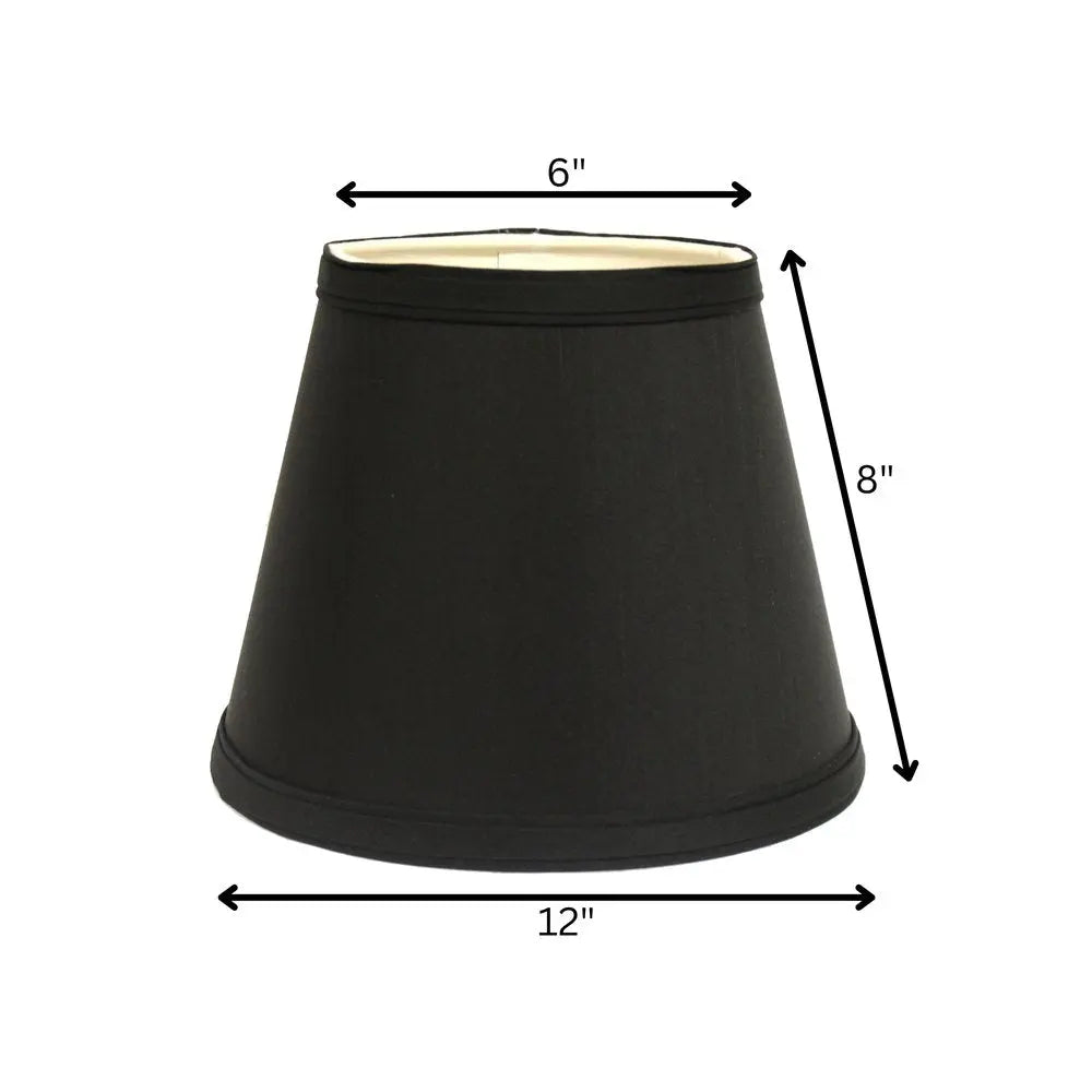 Black Shantung Silk Empire Lamp Shade HomeRoots