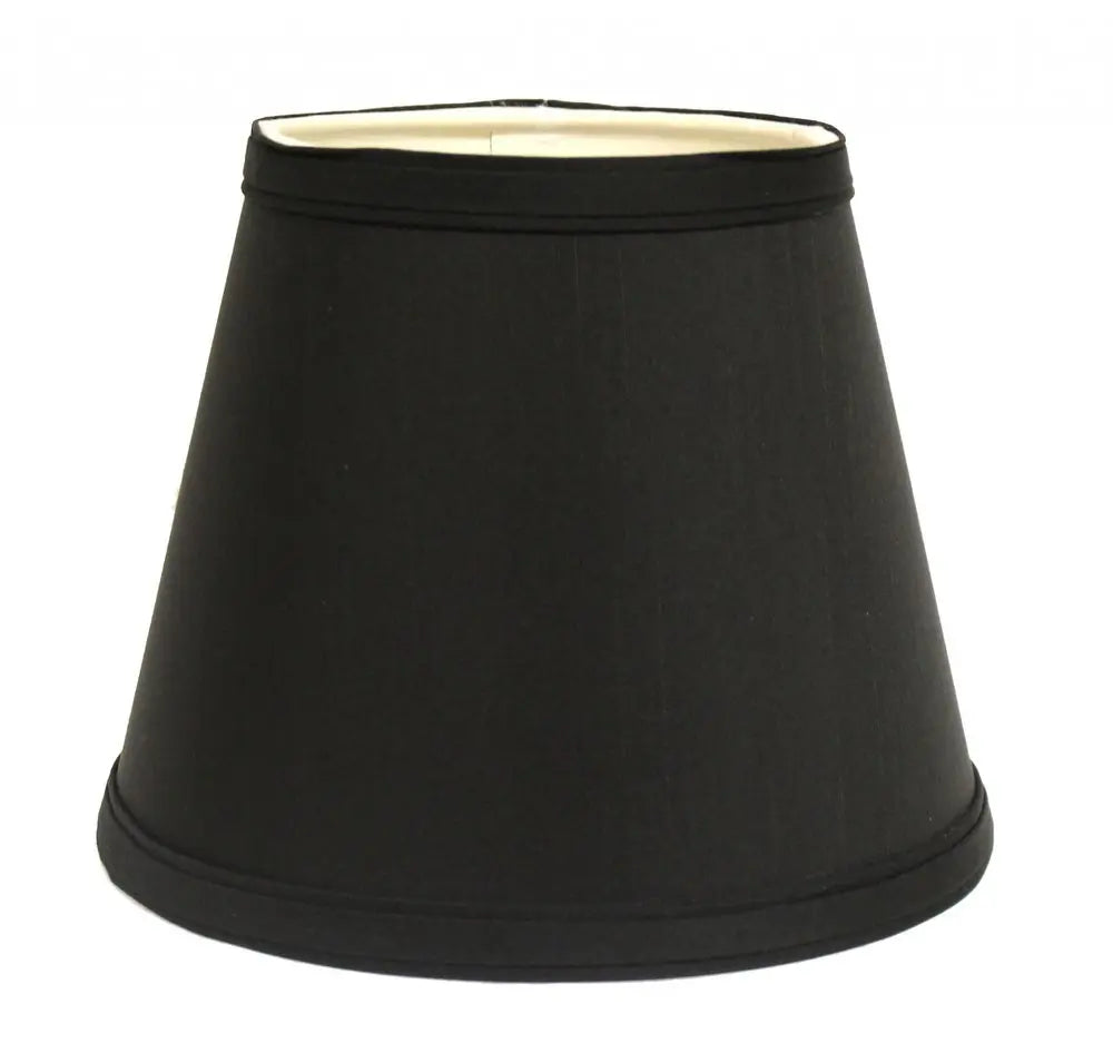 Black Shantung Silk Empire Lamp Shade HomeRoots