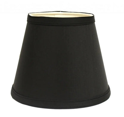 Black Shantung Silk Empire Lamp Shade HomeRoots