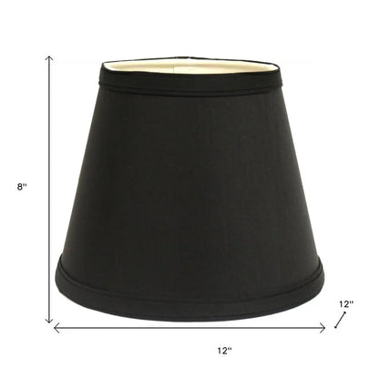Black Shantung Silk Empire Lamp Shade HomeRoots