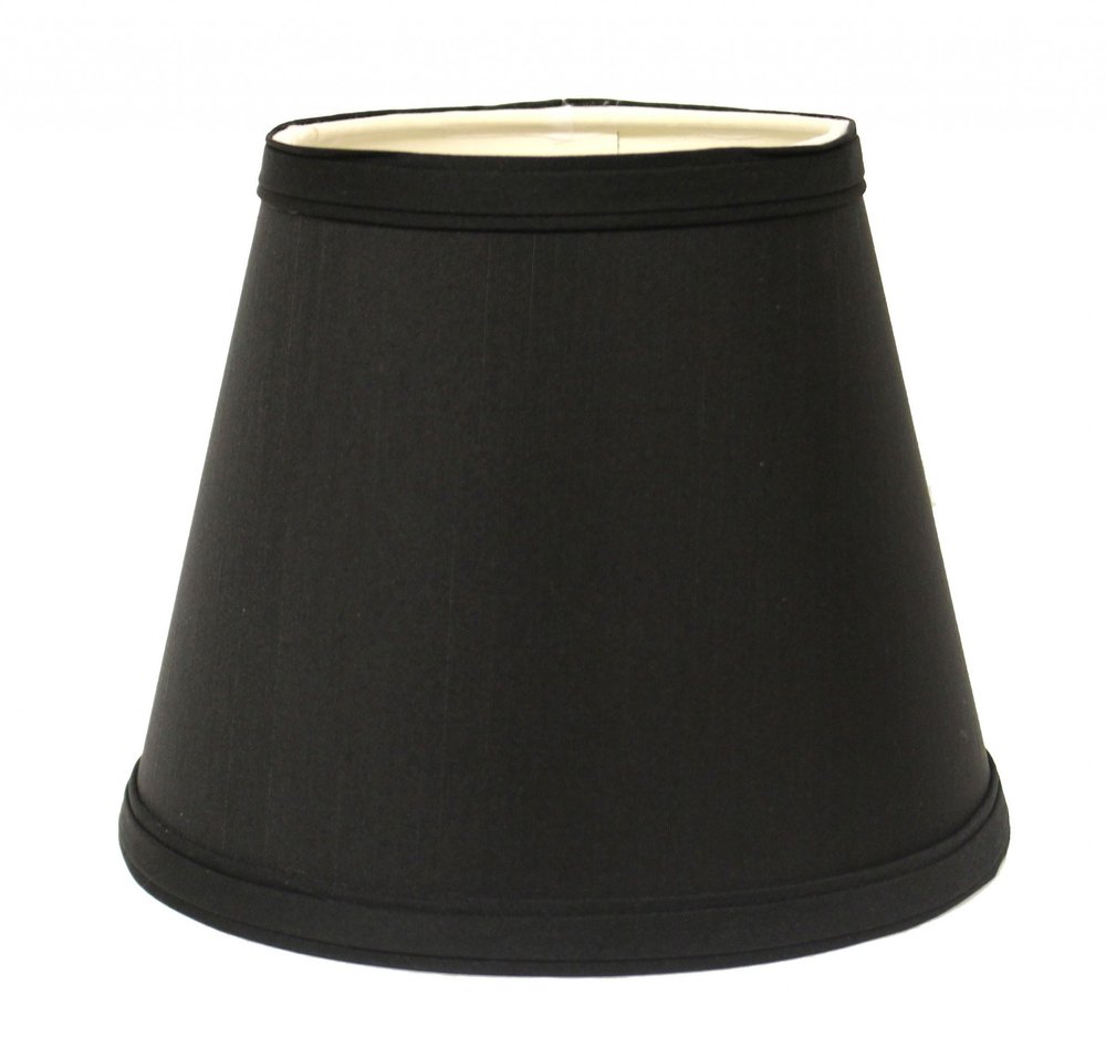 Black Shantung Silk Empire Lamp Shade HomeRoots