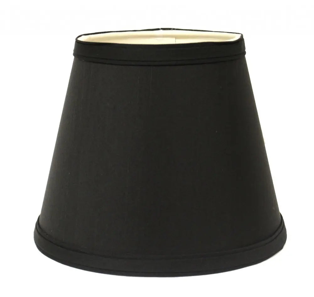 Black Shantung Silk Empire Lamp Shade HomeRoots