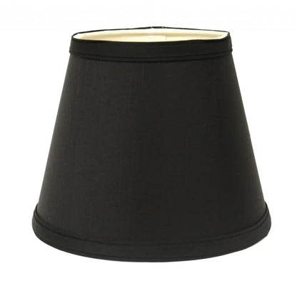 Black Shantung Silk Empire Lamp Shade HomeRoots