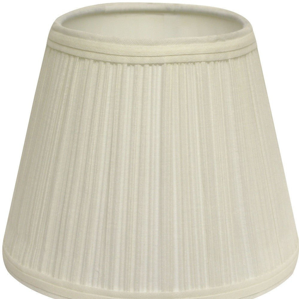 19" White Empire Slanted Broadcloth Lampshade