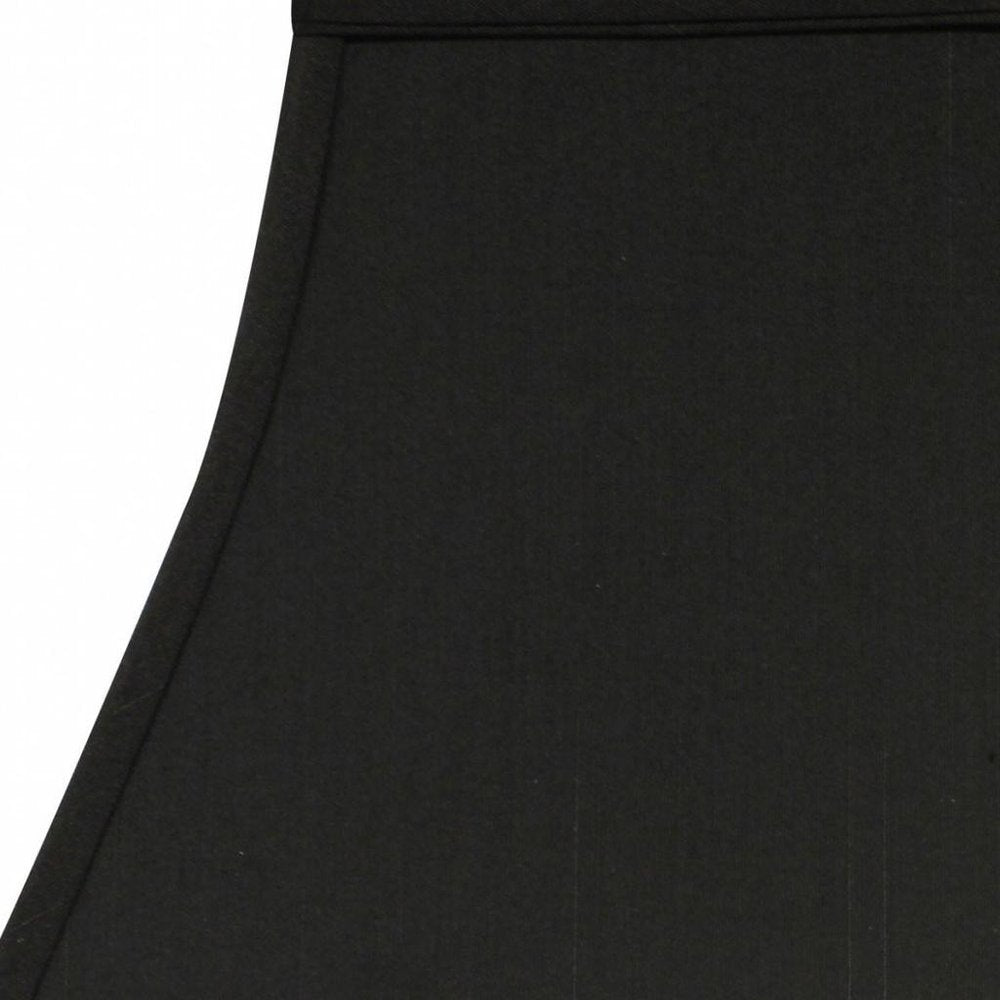 Black Shantung Silk Print Square Lamp Shade HomeRoots
