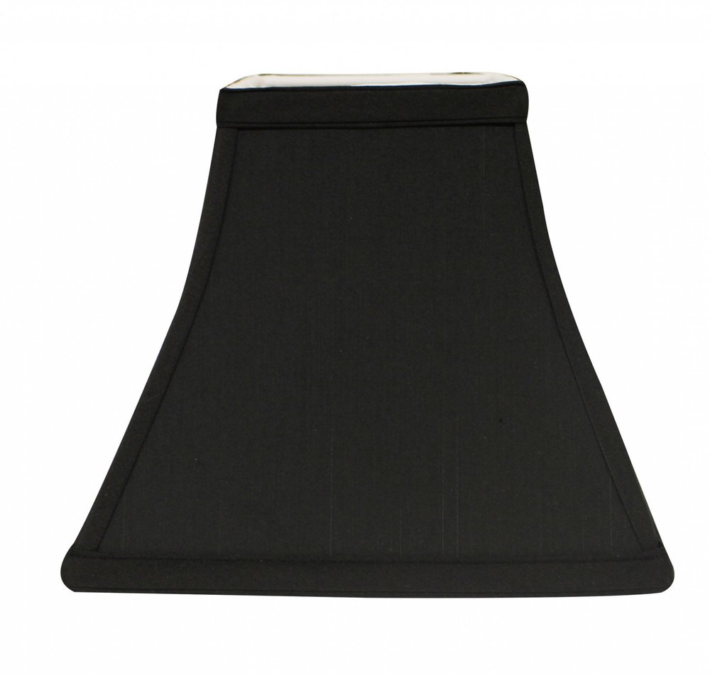 Black Shantung Silk Print Square Lamp Shade HomeRoots