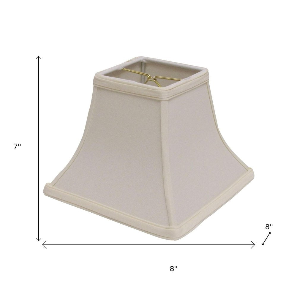 Ivory No Slub Innsbruck Square Lamp Shade HomeRoots