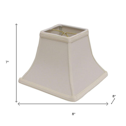 Ivory No Slub Innsbruck Square Lamp Shade HomeRoots