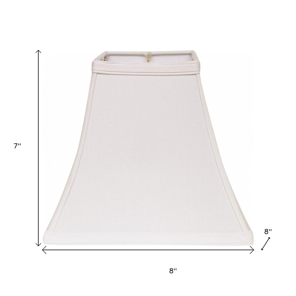 White No Slub Innsbruck Square Lamp Shade HomeRoots