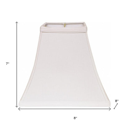 White No Slub Innsbruck Square Lamp Shade HomeRoots