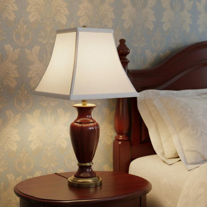 White No Slub Innsbruck Square Lamp Shade HomeRoots