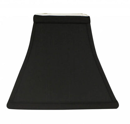 Black Shantung Silk Square Lamp Shade HomeRoots