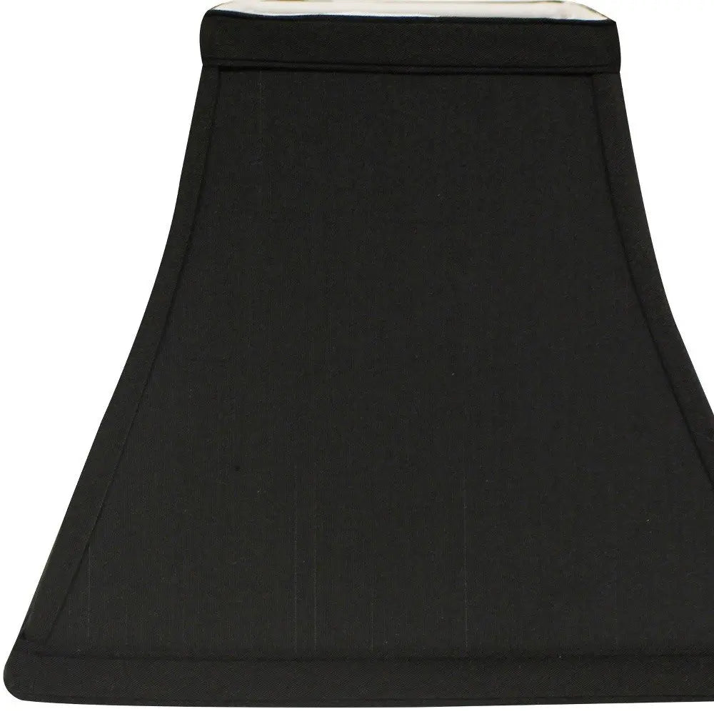 Black Shantung Silk Square Lamp Shade HomeRoots