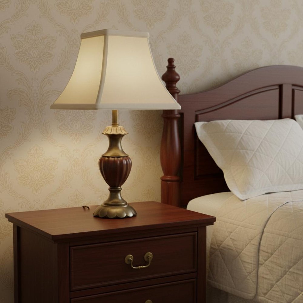 Ivory No Slub Innsbruck Square Lamp Shade HomeRoots