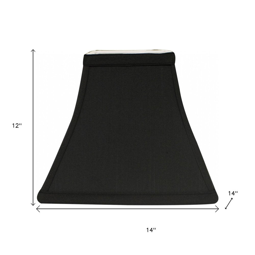 Black And White Shantung Silk Square Lamp Shade HomeRoots