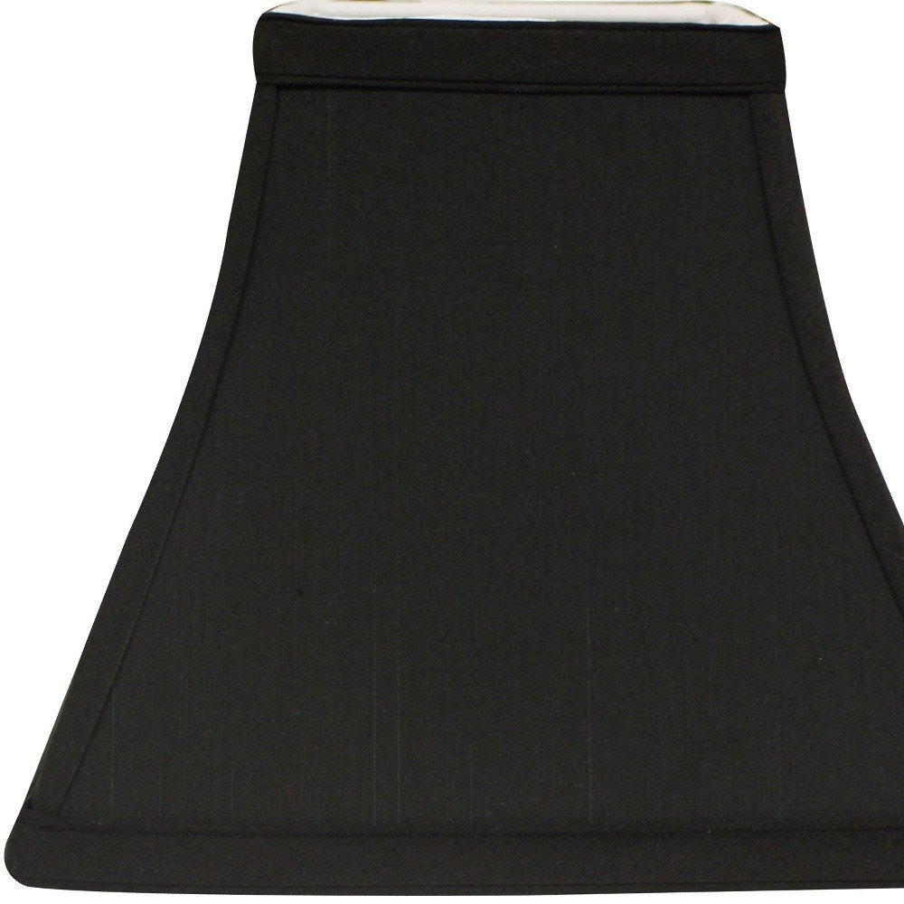 Black And White Shantung Silk Square Lamp Shade HomeRoots