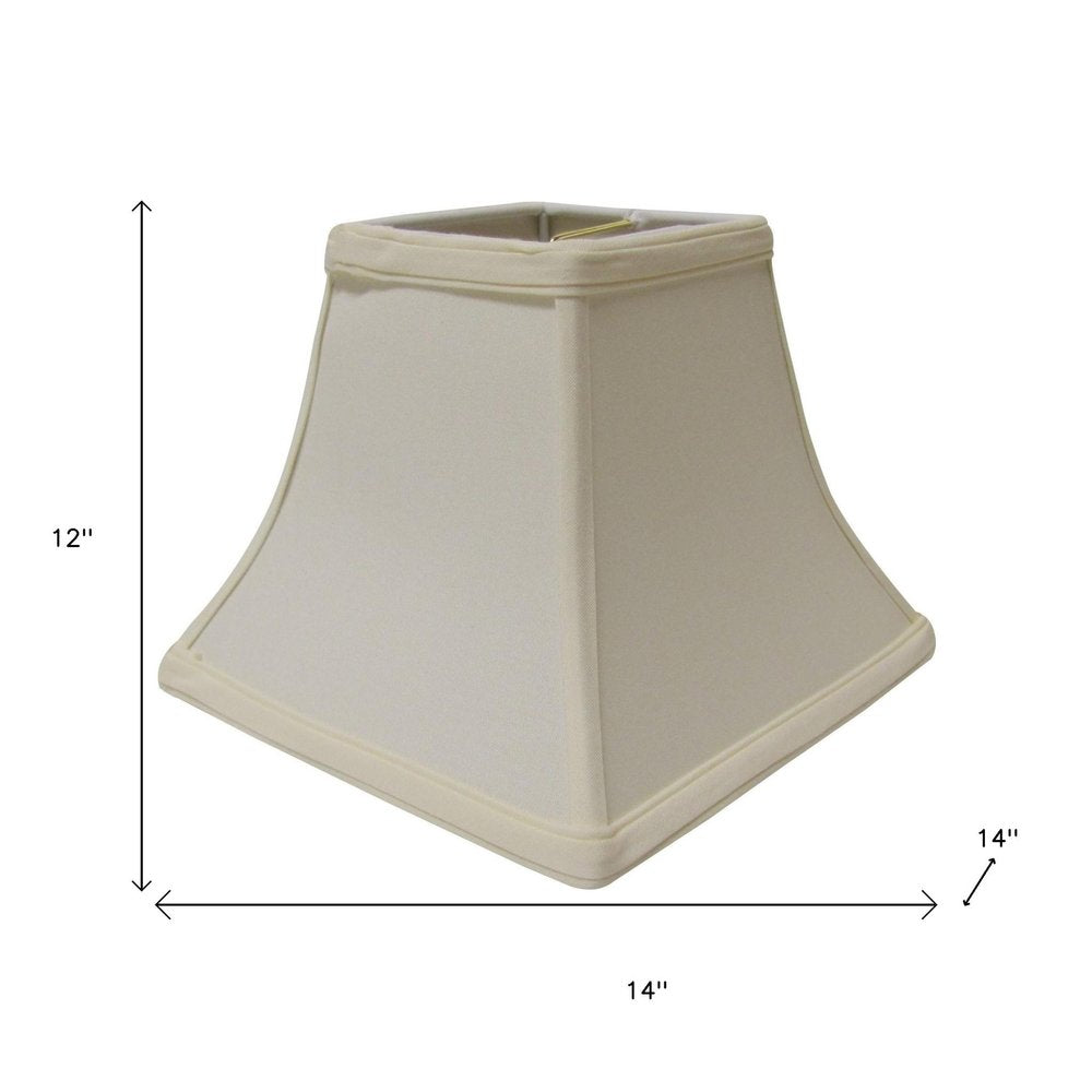 Ivory No Slub Innsbruck Square Lamp Shade HomeRoots