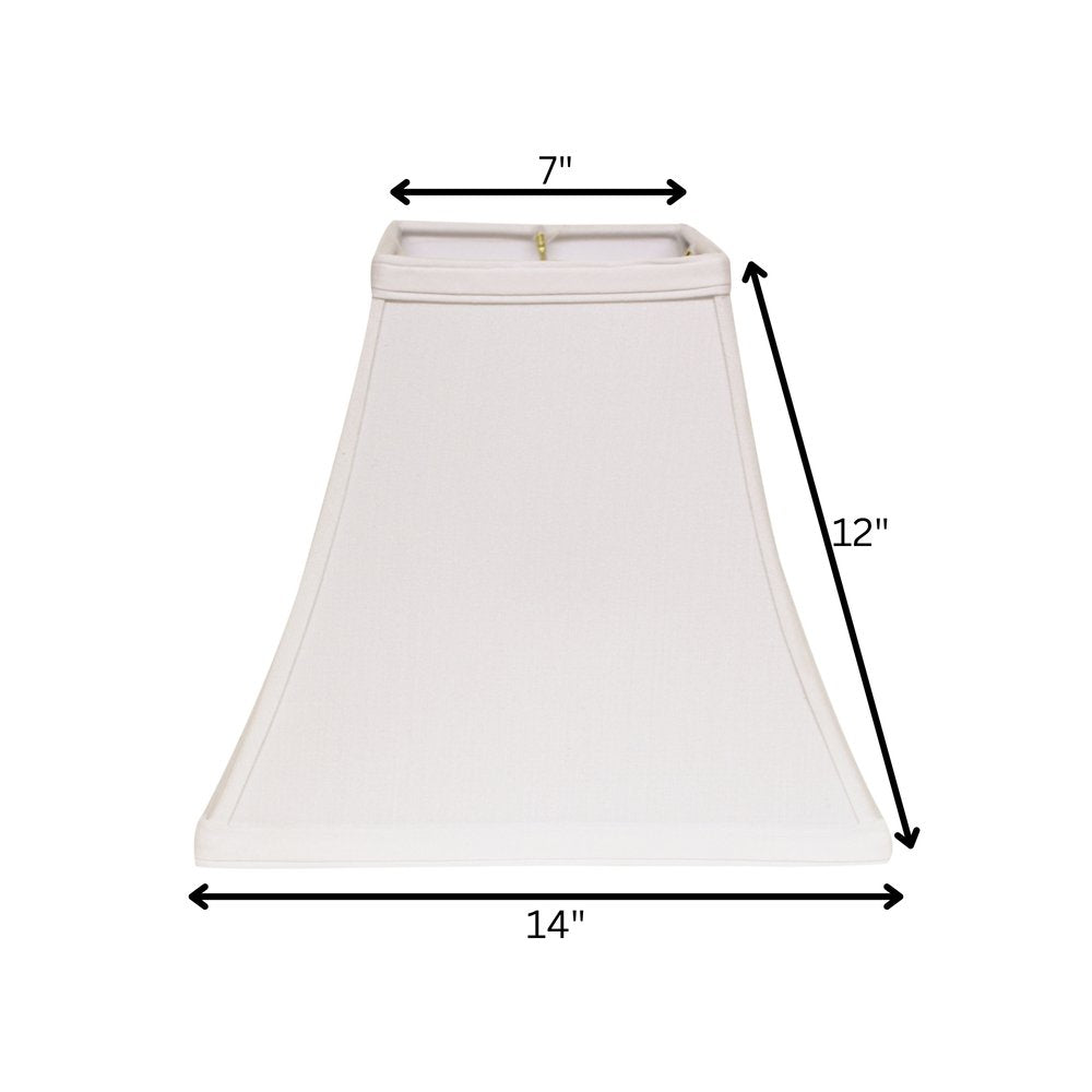 White No Slub Innsbruck Square Lamp Shade HomeRoots