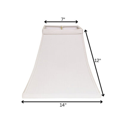 White No Slub Innsbruck Square Lamp Shade HomeRoots